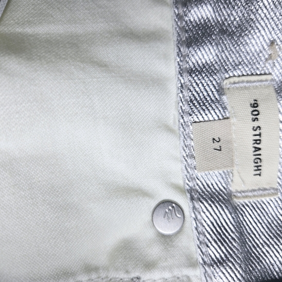 Madewell '90s Straight Jean in Silver Foil Sz 27 - Picture 6 of 14